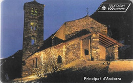 CARTE-PUCE-ANDORRE-100U-AND113-OB2-02/2000-CHAPELLE JOAN-UTILISE-TBE - Andorre