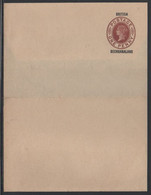 BRITISH BECHUANALAND - QV / ENTIER POSTAL SURCHARGE - POSTAL STATIONERY WRAPPER (ref LE4928) - 1885-1895 Colonie Britannique