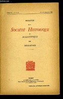 Bulletin De La Société Historique Et Scientifique Des Deux-sèvres Tome XII 3e Et 4e Trimestres - Deux Missions Dans L'Ou - Auvergne