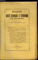 Bulletin De La Société Historique Et Scientifique Des Deux-sèvres 1er Et 2e Trimestres - Les Anciens Moulins A Papier De - Auvergne