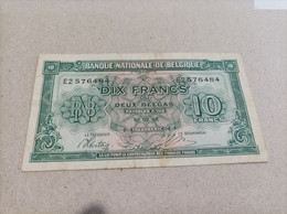 Billete De Belgica De 10 Francos, Año 1943 - To Identify