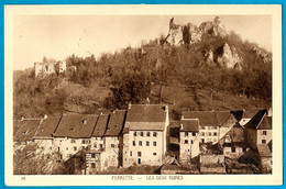 CPA 68 FERRETTE Haut-Rhin - LES DEUX RUINES ** Phila Cachet - Ferrette