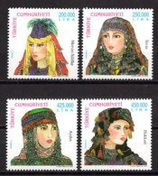 2001 TURKEY TURKISH WOMEN HEAD COVERS MNH ** - Neufs