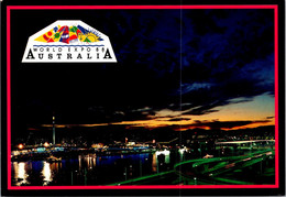 (4 Oø 20) Australia - QLD - Brisbane - World Expo 88 (at Night) - Brisbane