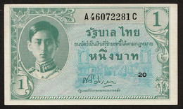 1 Baht Serie 8 Rama VIII. Prefix AC Thailand 1946 UNC - Thailand