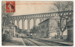 Delcampe - CPA - ROQUEFAVOUR (B Du R) - La Gare Et L'Aqueduc - Roquefavour