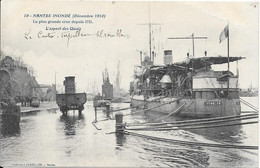 NANTES INONDE (Décembre 1910) - L'aspect Des Quais  Avec Son Contre-Torpilleur TROMBLON - Floods