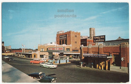 USA Detroit MI, Entrance Of Auto Tunnel To Windsor Canada, Woodbridge At Bates, C1960s Vintage Postcard - Detroit