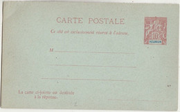 REUNION - Carte Postale Type Groupe Avec Carte Réponse  - Neuve - Lettres & Documents