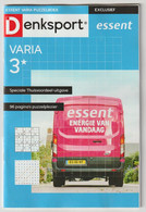 ESSENT Varia Puzzle - Puzzelboek Exclusief Denksport Varia 3* Vakantieboek - Autres & Non Classés