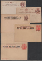 BRITISH BECHUANALAND - QV / 5 ENTIERS POSTALUX - 5 POSTAL STATIONERIES (ref 8178) - 1885-1895 Kronenkolonie