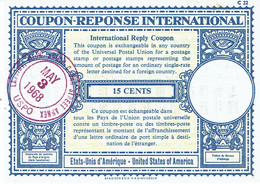 Coupon-réponse International (USA, États-Unis) 15 Cents, May 3 1968 - Autres & Non Classés