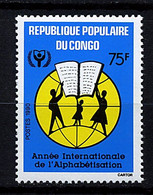 Rep. Congo ** N° 867 - Année De L'alphabétisation - Neufs