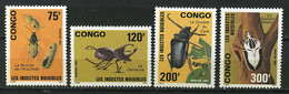 Rep. Congo ** N° 907 à 910 - Les Insectes Nuisibles - Neufs