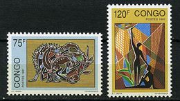 Rep. Congo ** N° 947/948 - Art Moderne. Œuvres D'un Artiste Congolais - Neufs