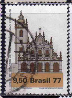 BRAZIL BRASIL BRASILE BRÉSIL 1977 BRAZILIAN ARCHITECTURE ST. ANTHONY CONVENT CHURCH JOAO PESSOA 9.50cr USED USATO OBLIT - Gebruikt