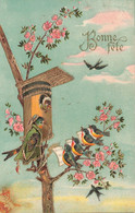 Fantaisies - Animaux Habillés - Bonne Fête - Dorure - Relief - Oblitéré Waremme 1909 - Carte Postale Ancienne - Animaux Habillés