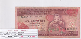 ETIOPIA 10 BIRR 1991 P43 - Etiopia