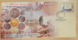 INDIA 2012 Gandhi Coins Printed Mudra Mahotsav KANPUR Special Cover As Per Scan - Storia Postale