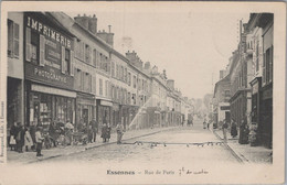 91 / ESSONNE / RUE DE PARIS / CARTE RARE / ARROSEUR DES RUES / IMPRIMERIE - Essonnes