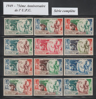 1949 - SERIE COMPLETE 75 ANS UPU ** MNH ! - COTE YVERT = 187 EUR - 1949 75e Anniversaire De L'UPU