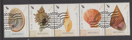 NEW ZEALAND 2015 Native Seashells CTO Strip Mi. 3238 / 42 ~ Rolandiella Scotti, Cantharidus Opalus, Haliotis Australis - Usati