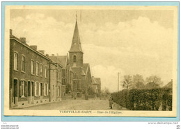 Viesville Sart Rue De L'église - Voyagé 1937 - TB - Pont-à-Celles