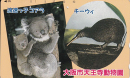 TARJETA DE JAPON DE UN KOALA Y UN KIWI - Otros & Sin Clasificación