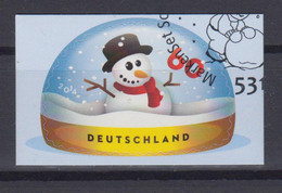 Bund 3113 SELBSTKLEBEND Folienblatt Schneemann 60 C Gestempelt - Sonstige & Ohne Zuordnung