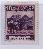 Liechtenstein -1932 - Service - 10 R. Surcharge - Neuf* - MH - Service