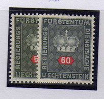 Liechtenstein -1968-  - Service   55. 60 R. Armoiries - Papier Blanc - Neufs** - MNH - Dienstzegels