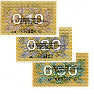 LITUANIE   -   Lot De 3  Billets : 0,10  0,20  Et  0,50 Talonas  1991    -- UNC -- - Lituania