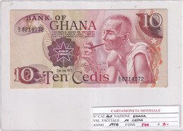 GHANA 10 CEDIS 1978 P16F - Ghana