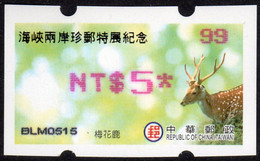 2018 Automatenmarken China Taiwan RARE STAMPS EXHIBITION Sika Deer MiNr.41 Pink Nr.99 ATM NT$5 Xx Kiosk Etiquetas - Distribuidores