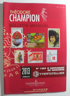 BULLETIN MENSUEL DE THEODERE CHAMPION 2013 (YVERT TELLIER) OCTOBRE 2012 - Nº 1287 - Francia