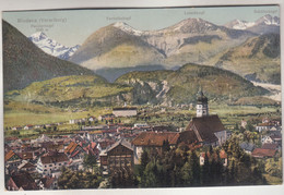 C5140) BLUDENZ - Vorarlberg - Panülerkopf Purtschakopf Loiskopf - Schillerkopf - HÄUSER KIRCHE Im Vordergrund 1912 - Bludenz
