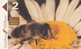 TARJETA DE LETONIA ABEJA Y FLOR (BEE- FLOWER) - Bienen