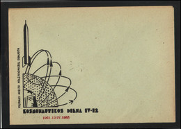 RUSSIA USSR Private Envelope LITHUANIA VILNIUS VNO-klub-051-1 Space Exploration Satellite - Local & Private