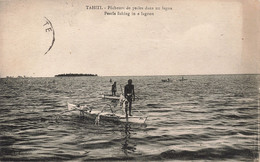 Tahiti - Pêcheurs De Perles Dans Un Lagon - Edit. Gauthier - Animé - Barque - Carte Postale Ancienne - Tahiti