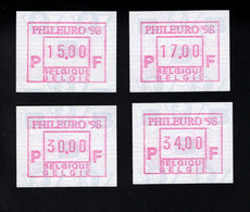 1722454204 1998 (XX) OCB ATM 96  POSTFRIS MINT NEVER HINGED - SET 15 - 17 - 30  - 34 - PHILEURO '98 - Postfris