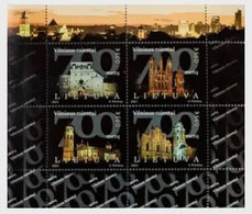 Lithuania 2023 Anniversary Of Vilnius 700 LT Pastas Block Mint - Châteaux