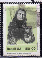 BRAZIL BRASIL BRASILE BRÉSIL 1983 MARTIN LUTHER 150cr USED USATO OBLITERE' - Oblitérés