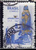 BRAZIL BRASIL BRASILE BRÉSIL 1967 VIRGIN OF THE APPARITION AND BASILICA OF APERACIDA 5c USED USATO OBLITERE' - Used Stamps