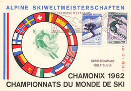 JO Jeux Olympiques Olympic Games CHAMONIX 1962 Chamonix * CPA Illustrateur * Alpine Skiweltmeisterschaften - Giochi Olimpici