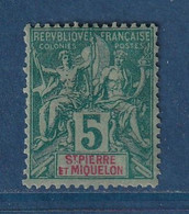 Saint Pierre Et Miquelon - YT N° 62 * - Neuf Avec Charnière - 1892 - Used Stamps