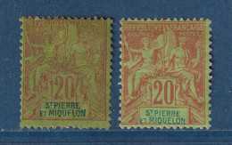 Saint Pierre Et Miquelon - YT N° 65 * - Neuf Avec Charnière - 1892 - Used Stamps