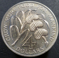 Barbados - 4 Dollars 1970 - Inaugurazione Banca Caraibica Per Lo Sviluppo - F.A.O. - KM# A9 - Barbados