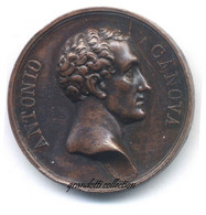 ANTONIO CANOVA AL SECOLO DECIMO NONO 1832 VENEZIA MEDAGLIA - Firma's