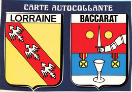 Baccrat , Lorraine * Carte Autocollante * 2 Blasons - Baccarat