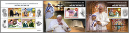 CENTRALAFRICA 2022 MNH Mother Teresa Mutter Teresa Mere Teresa M/S+2S/S - IMPERFORATED - DHQ2308 - Mutter Teresa